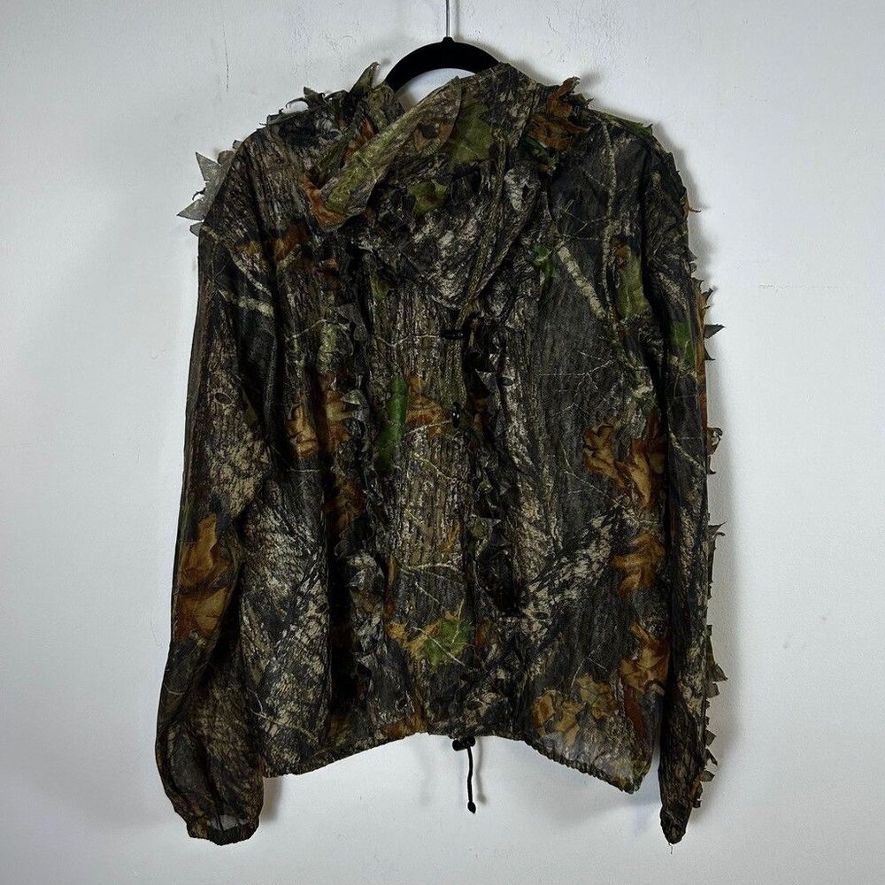 Underbrush Mossy Oak Break Up Camo Ghillie Jacket Mens L/XL 3D Leafy Hunting - Picture 5 of 9